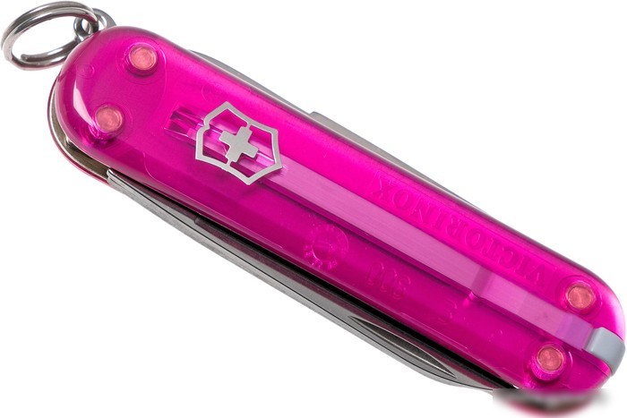 Мультитул Victorinox Classic SD Transparent (розовый)