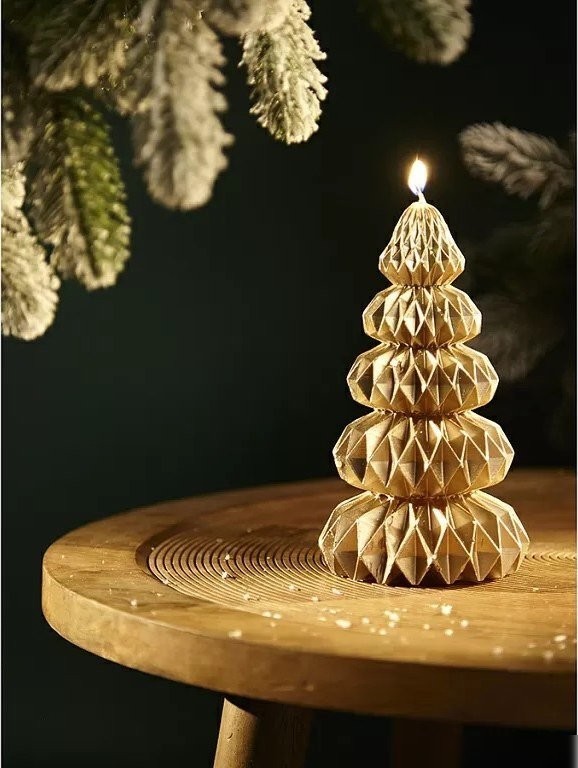 Фигурная свеча Tkano New Year Essential Origami TK24-NY_CND0013 (золотистый)