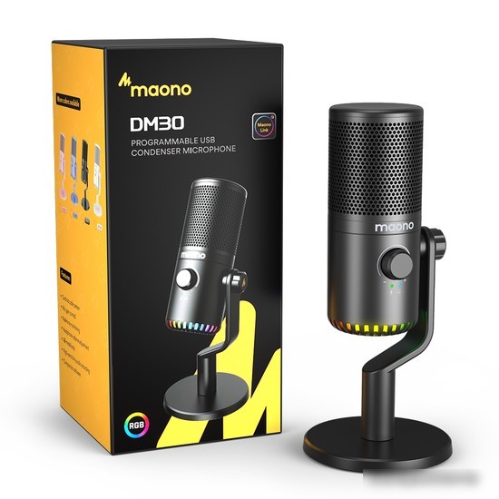 Проводной микрофон Maono DM30 (черный)