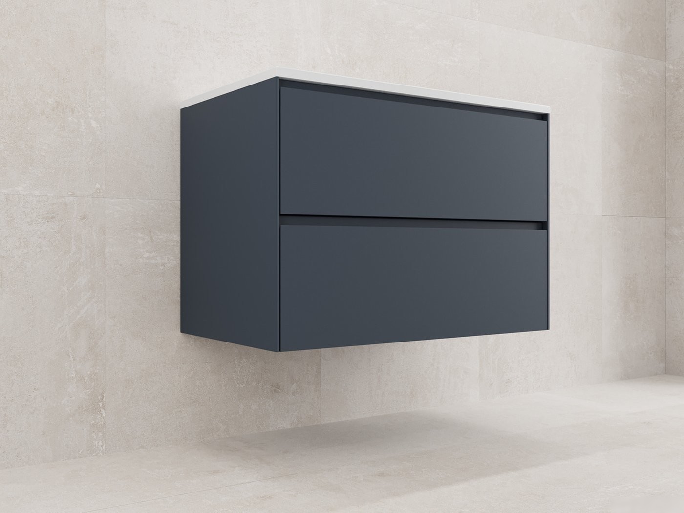 Symbolite Тумба под умывальник Лима 80 Line Plus 2 ящика (подвесная, графит)