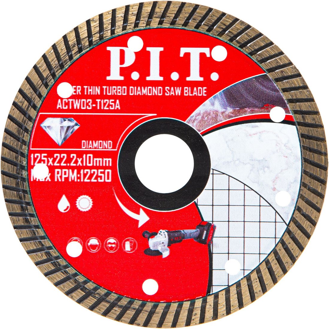 Отрезной диск алмазный P.I.T. ACTW03-T125A