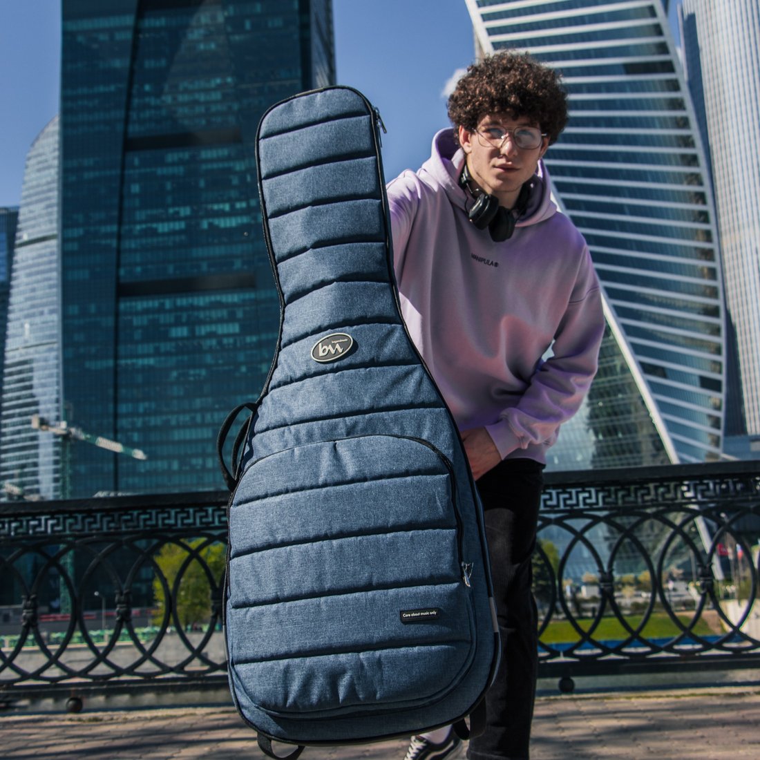 Чехол для гитары Bagandmusic Electro Casual Plus (синий)