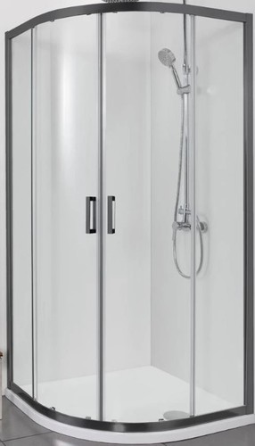 Душевой уголок Aquatek AQ ARI RO10020BL 100x100 (черный/прозрачное стекло)