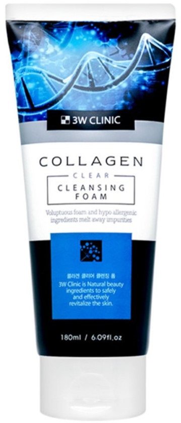 3W Clinic Collagen Clear Cleansing Foam 180 мл
