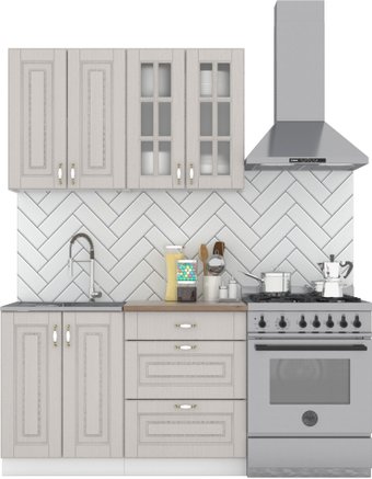 Готовая кухня Интермебель Бостон-1 1.2 (ясень капучино софт/тунис)