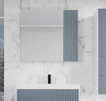 Symbolite Шкаф с зеркалом для ванной Стокгольм 60 (графит софт)