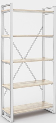 Стеллаж Hype Mebel Стандарт-2 80x170 (белый/древесина белая)