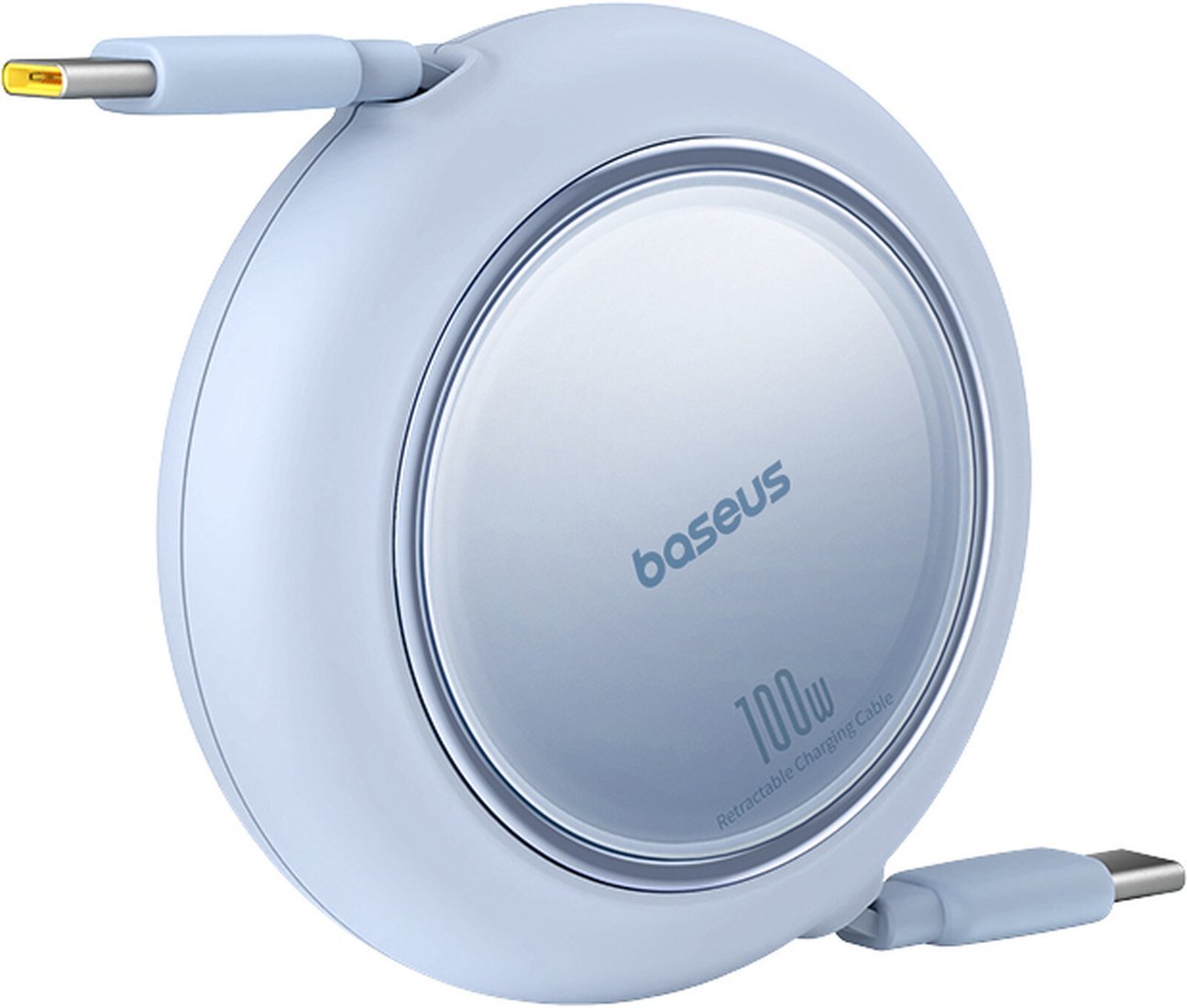 Кабель Baseus Free2Pull Mini Retractable Charging Cable 100W USB Type-C - USB Type-C (1.5 м, голубой)