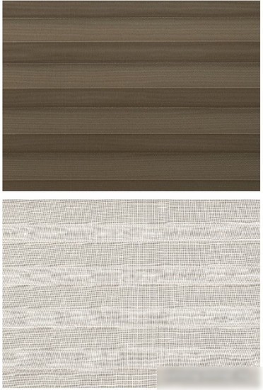 Плиссе Delfa Basic Uni СПШ-3128/3504 Basic Transparent (73x160, тауп/белый)
