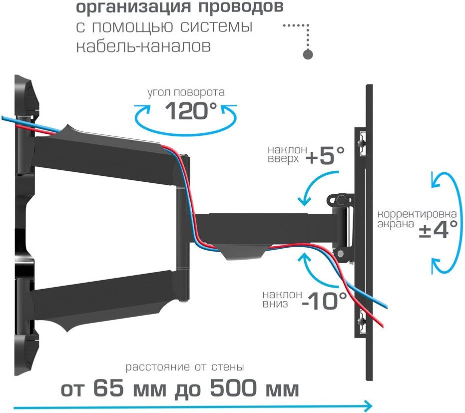 Кронштейн для телевизора Tuarex Olimp-605 (черный)
