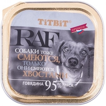 Консервированный корм для собак TiTBiT RAF Говядина 100 г