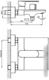 Смеситель Haiba HB60590-7 (черный)