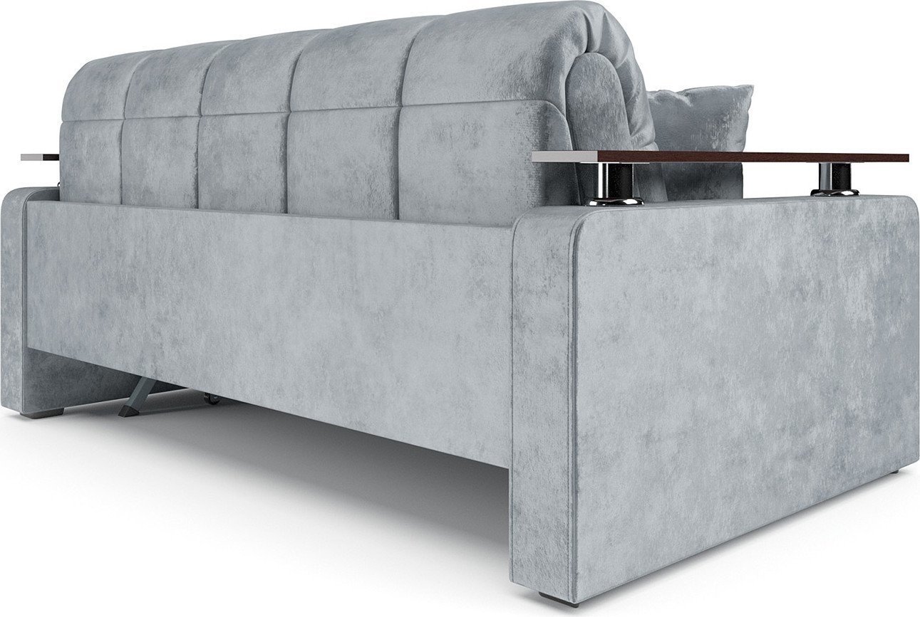 Диван Мебель-АРС Аккордеон Бакли НПБ 155x200 (велюр серый Plush OWV-11)