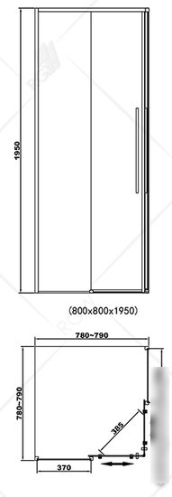 Душевой уголок RGW SV-31B 80x80 (черный/прозрачное стекло)