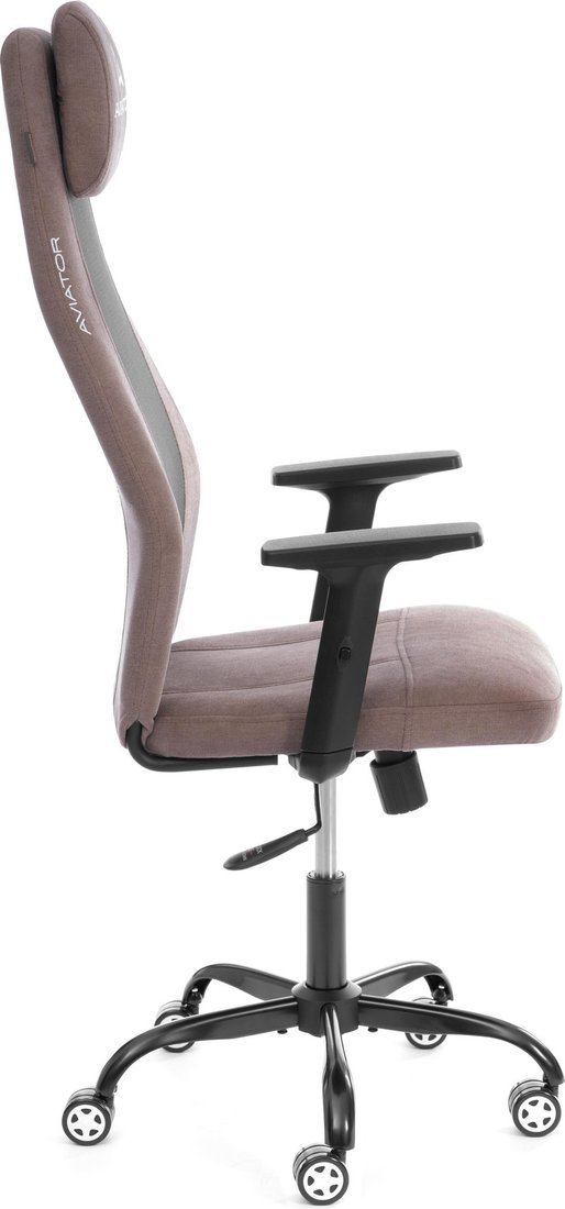 Офисное кресло TetChair Aviator PLT metalBL (ткань, светло-коричневый/серый, KUB 03/W-12)