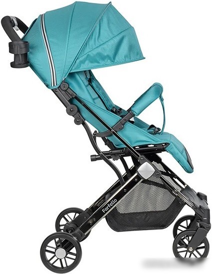 Коляска прогулочная «книга» Farfello Comfy Go Comfort CG-307 (аквамарин/черный хром)