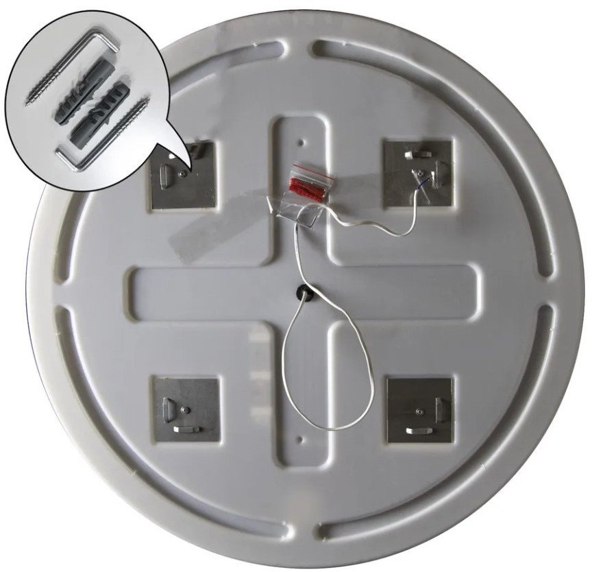 Пекам Зеркало Ring 80x80 ring-80x80MP (с подсветкой, с многофункциональной панелью, подогревом)