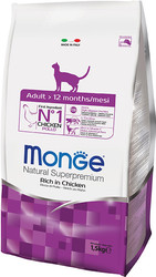 Корм для кошек Monge Adult Rich in Chicken 0.4 кг