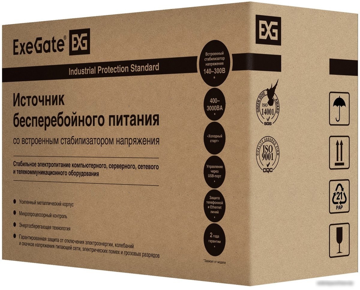 Источник бесперебойного питания ExeGate SpecialPro Smart LLB-600.LCD.AVR.C13