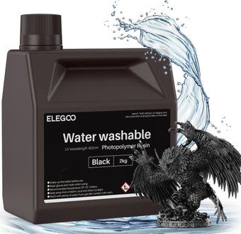 Фотополимер Elegoo Water Washable 2кг (черный)
