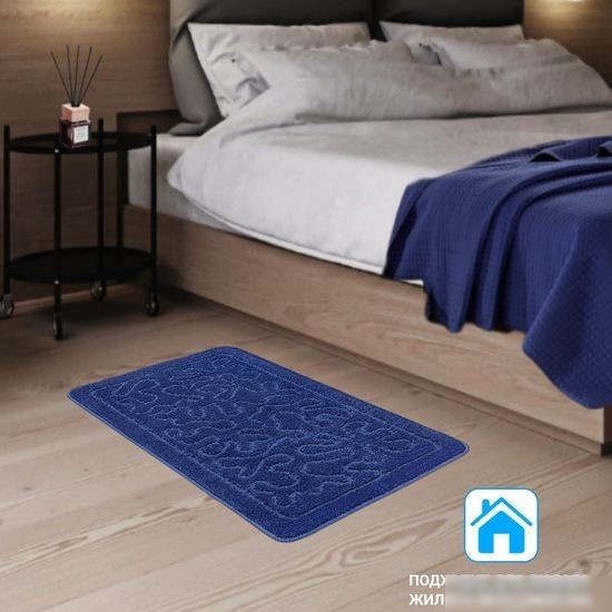 Коврик для ванной Shahintex РР 50x80 (темно-синий)