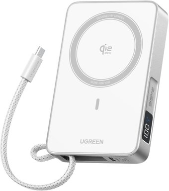 Внешний аккумулятор Ugreen MagFlow PB773 10000mAh (белый)