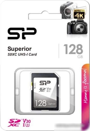 Карта памяти Silicon-Power Superior SDXC SP128GBSDXCV3V10 64GB