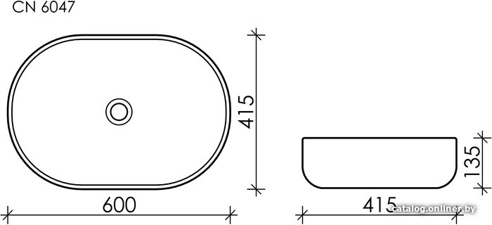 Умывальник Ceramica Nova Element CN6047MW