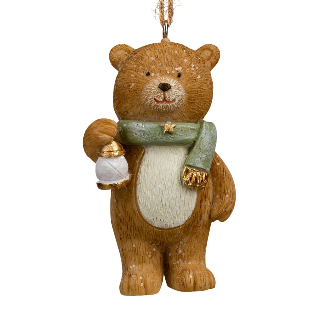 Елочная игрушка Erich Krause Decor. Мишка с фонарем в шарфе 64580