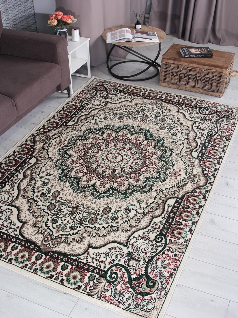 Ковер для жилой комнаты Merinos Darga F670-STAN-CREAM-GREEN (2x5)