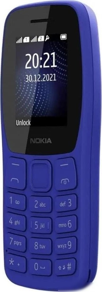 Кнопочный телефон Nokia 105 (2022) Dual SIM TA-1416 (синий, без З/У)