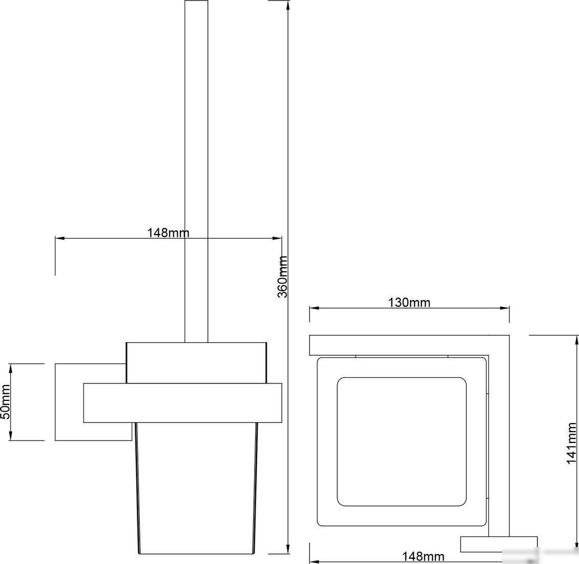 Ершик для унитаза Lauter 21SH71111 (Chrome)