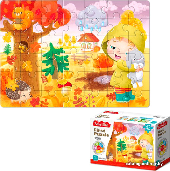 Мозаика/пазл Baby Toys First Puzzle. Времена года. Осень 04161 Мозаика/пазл Baby Toys First Puzzle. Времена года. Осень 04161
