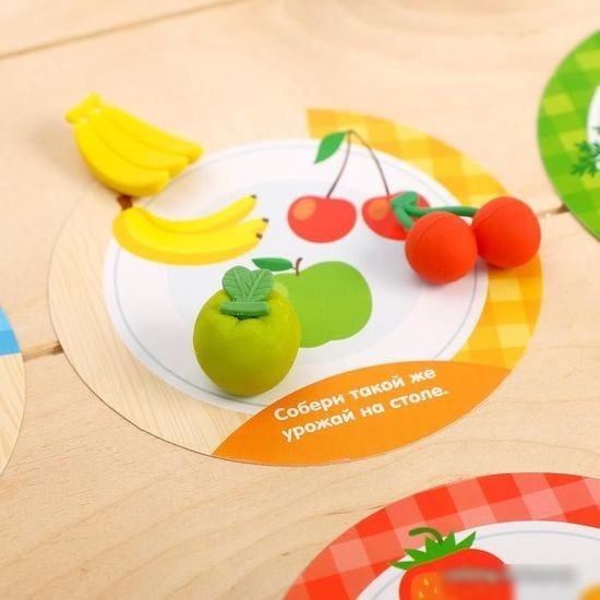 Развивающая игра Zabiaka Вкусная тарелка. Набор для сортировки 4655803