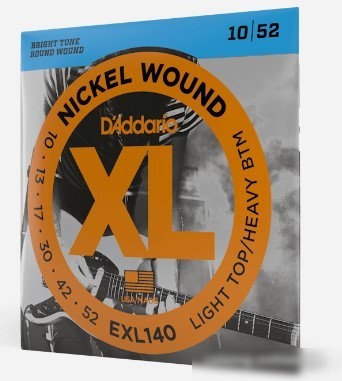 Струны для гитары D'Addario EXL140 XL Nickel Wound Light Top/Heavy Bottom 10-52