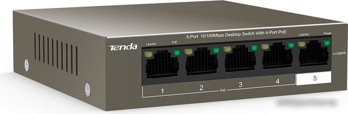 Неуправляемый коммутатор Tenda TEF1105P-4-38W