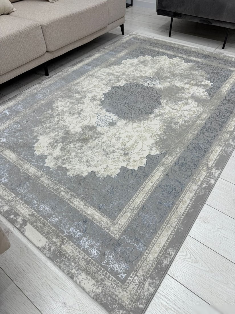 Ковер для жилой комнаты Radjab Carpet Амальфи Прямоугольник A5000A (2x2.9, Cream/L.Grey)