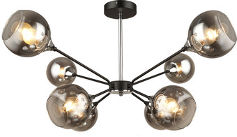 Люстра средней высоты Mirastyle SX-N-8326/8 BK+CH