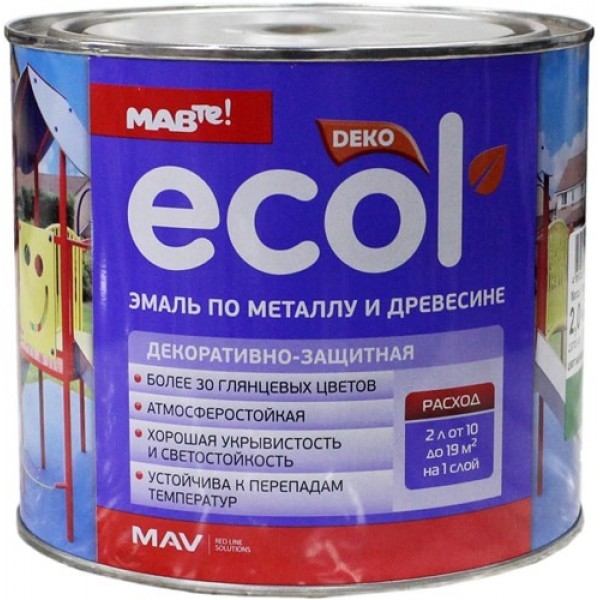 Эмаль Ecol ПФ-115 10л (шоколадный)