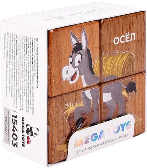Кубики Mega Toys Домашние животные 15403