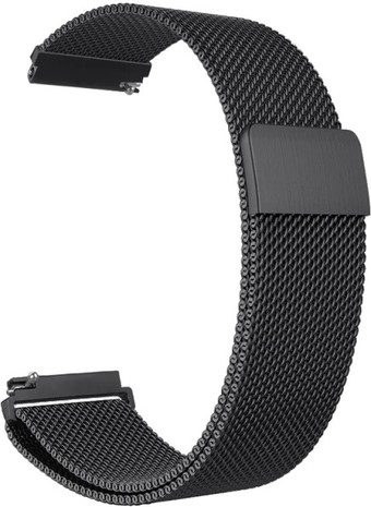 Браслет Rumi Milanese loop металлический 22 мм (черный)