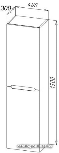 BelBagno Шкаф-пенал Etna-1500-2A-SC-RN-P-L (левый, rovere nature)