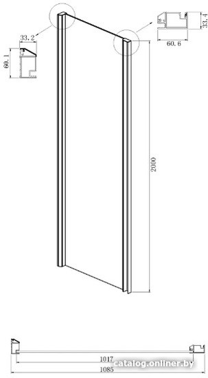 Душевая стенка Ambassador Intense 110x200 110IBB