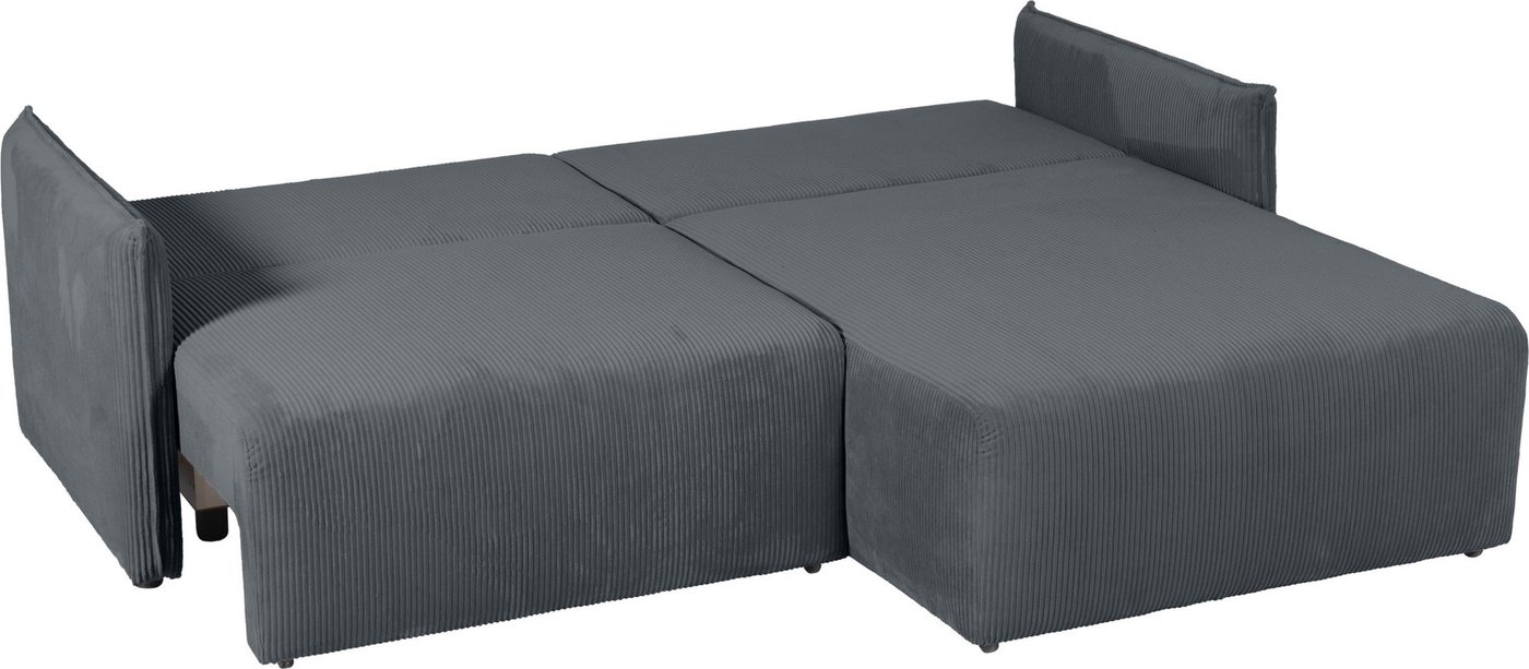 Угловой диван Mio Tesoro Boxwel 418 Б-1.5ек-1.5пфек-Б (графит 935)