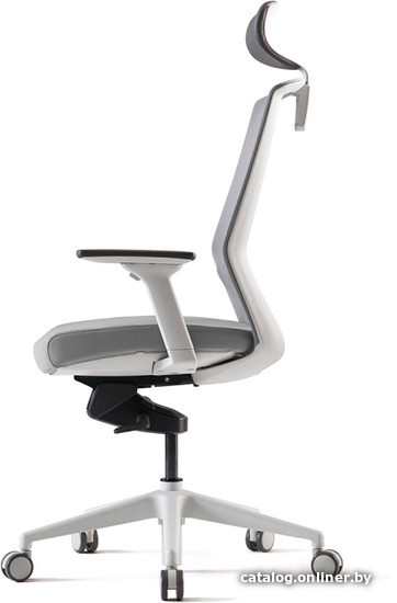 Кресло Bestuhl J1 White Pl с подголовником (серый)