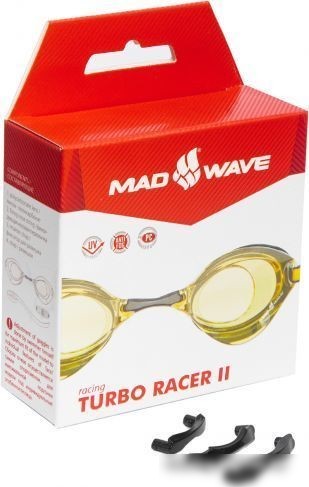 Очки для плавания Mad Wave Turbo Racer II (желтый)