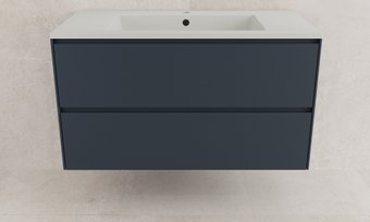Symbolite Тумба под умывальник Лима 100 Line Plus 2 ящика + Line 100x48 (подвесная, графит/жасмин)