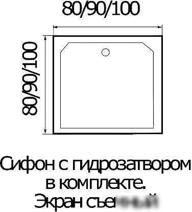 Душевая кабина River Tana 80x80 Б/К