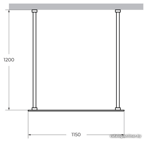 Душевая стенка Cezares LIBERTA-L-2-115-120-C-Cr