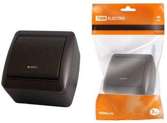 Выключатель TDM Electric Селигер SQ1818-0203 (шоколад)